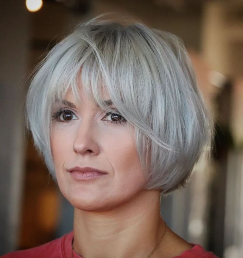 Chin-Length Bob With Rounded Ends