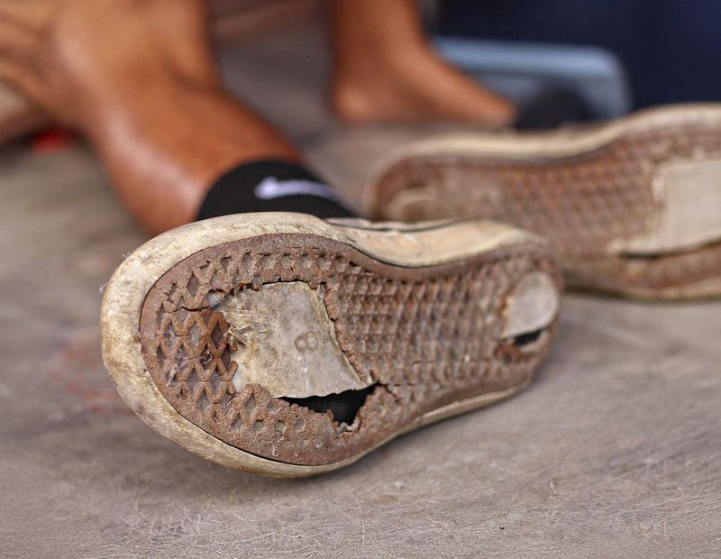 Worn-Out Running Shoes