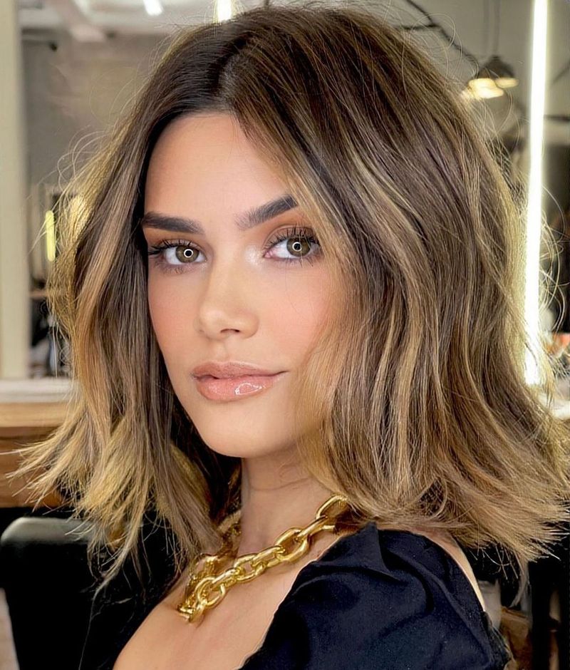 Wavy Bob With Balayage