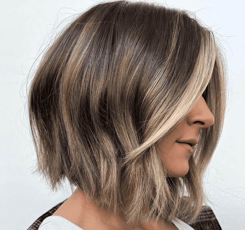 Angled Bob with Face-Framing Highlights