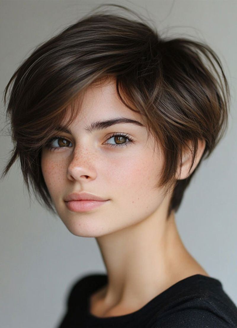 Tousled Pixie with Long Crown