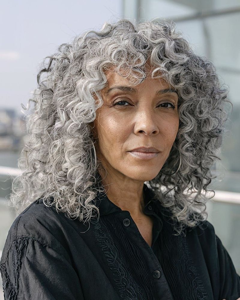 Curly Gray Shag