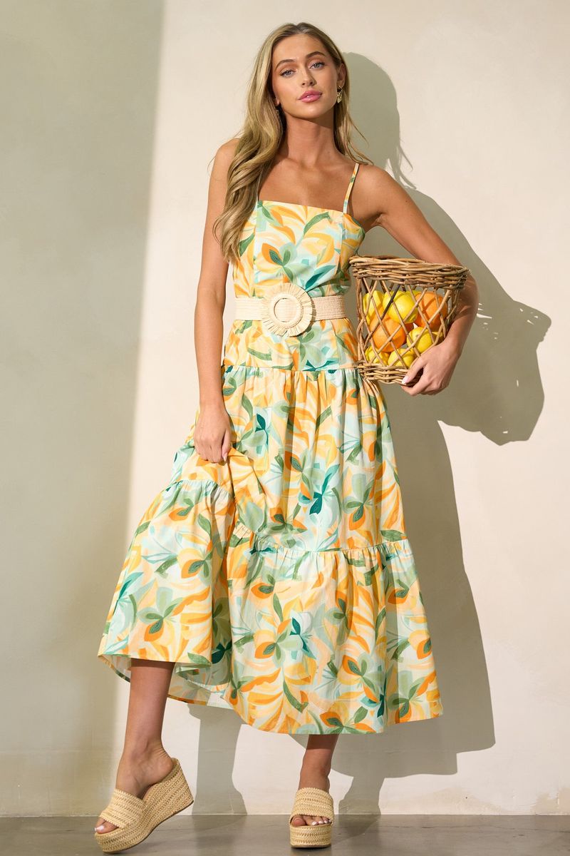 Tiered Midi Dress