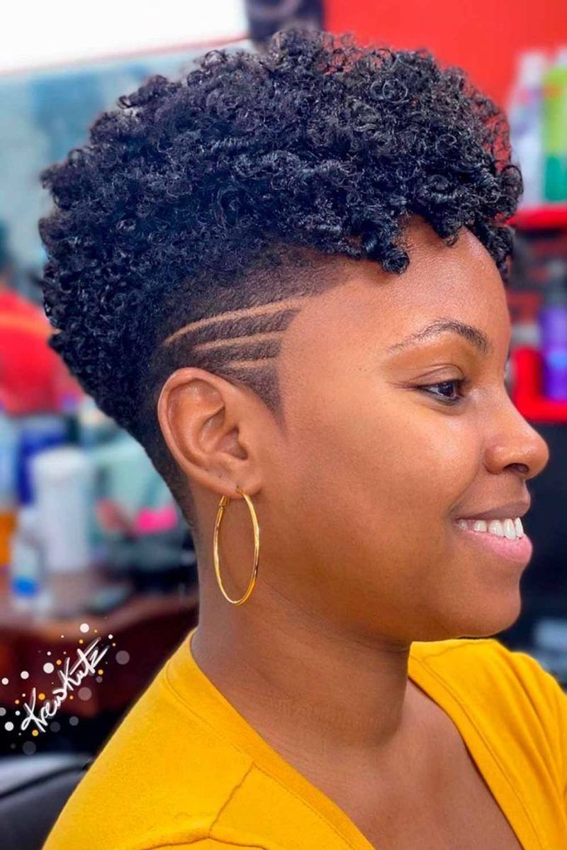 TWA with Decorative Hair Tattoos