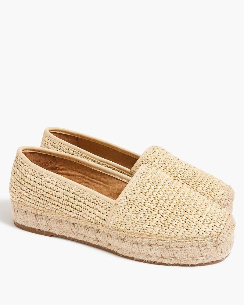 Woven Espadrille Flats for Resort Wear