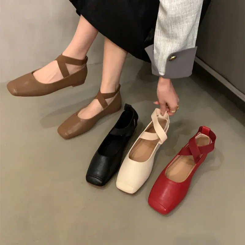 Square-Toed Flats
