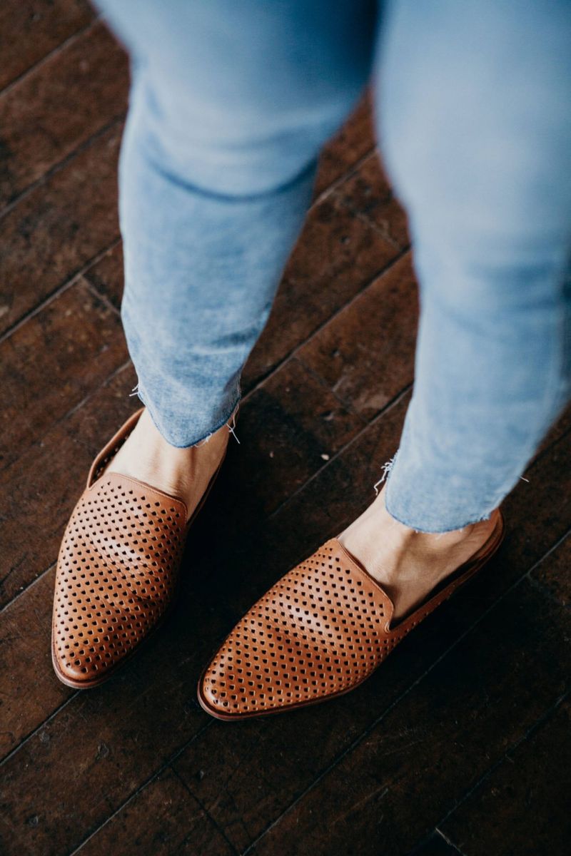 Woven Leather Mules