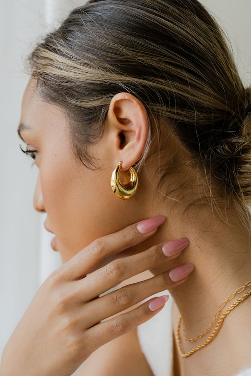 Chunky Gold Hoop Earrings