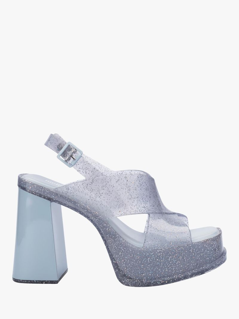 Jelly Heels With Glitter Embedded
