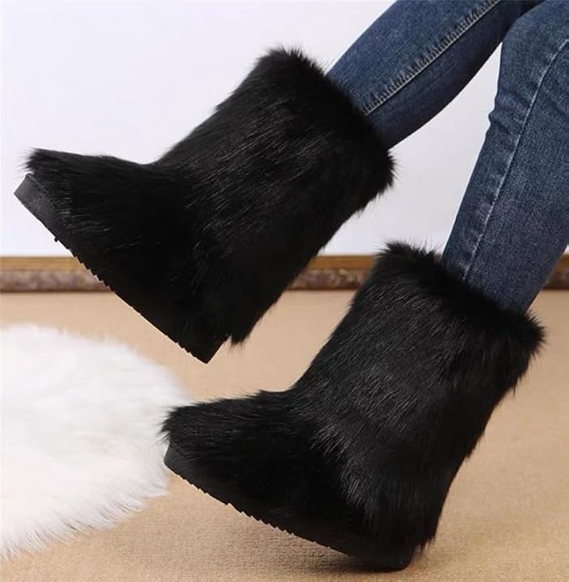 Fur-Lined Snow Boots