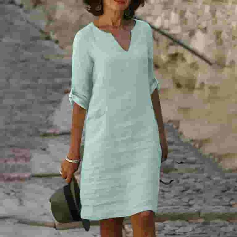 Linen Blend Sleep Dress