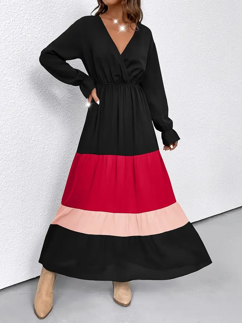 Color-Block Casual Dress