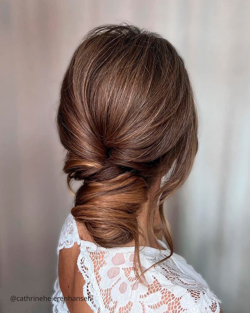 Messy Bun with Loose Strands