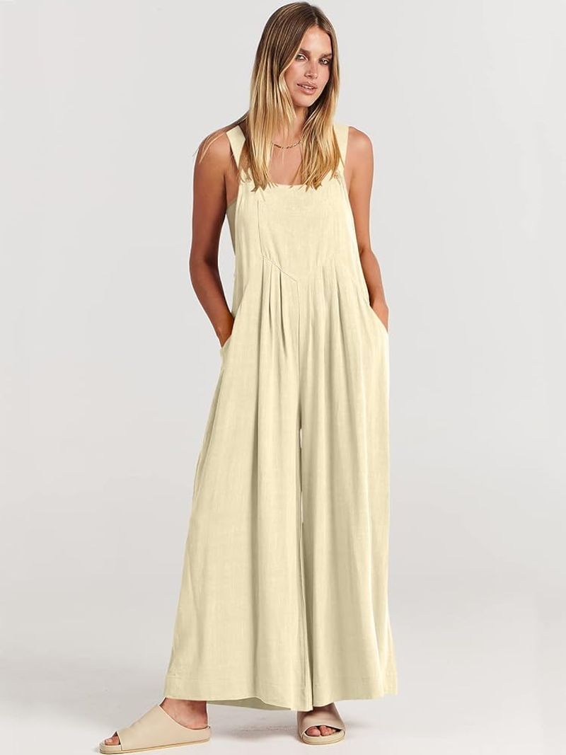 Pocketed Linen-Blend Jumpsuit