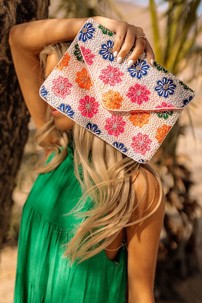 Embroidered Clutch