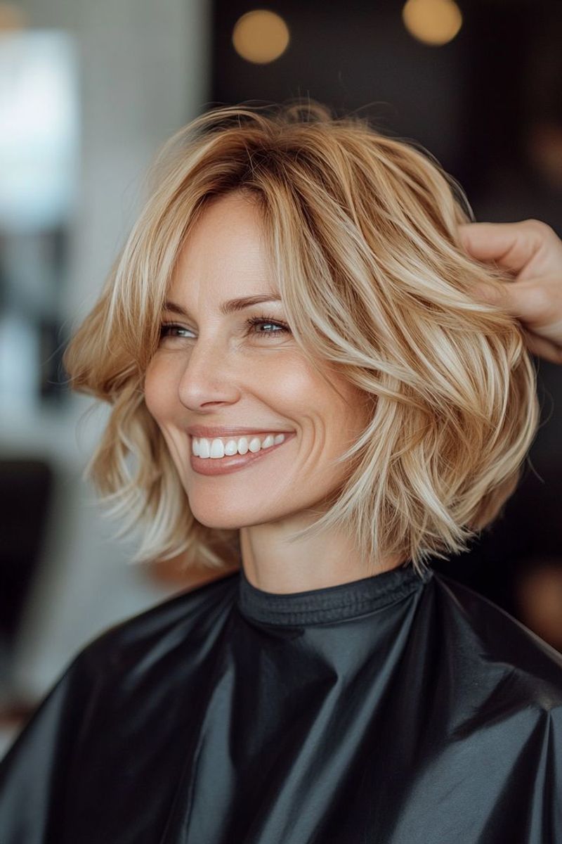 Shaggy Bob with Feathered Layers