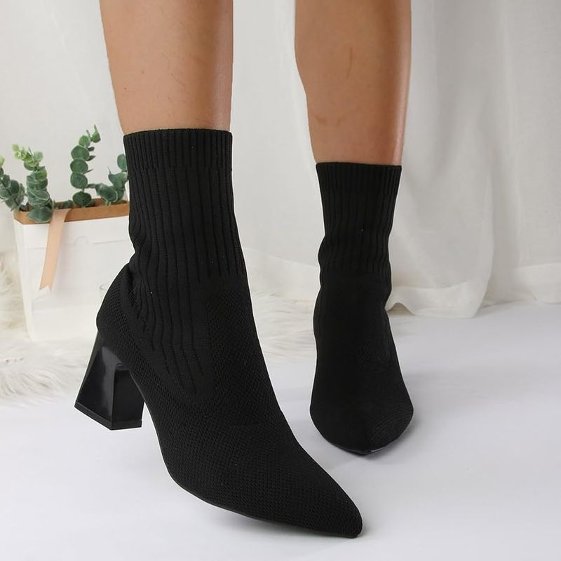 Stretchy Knit Sock Booties