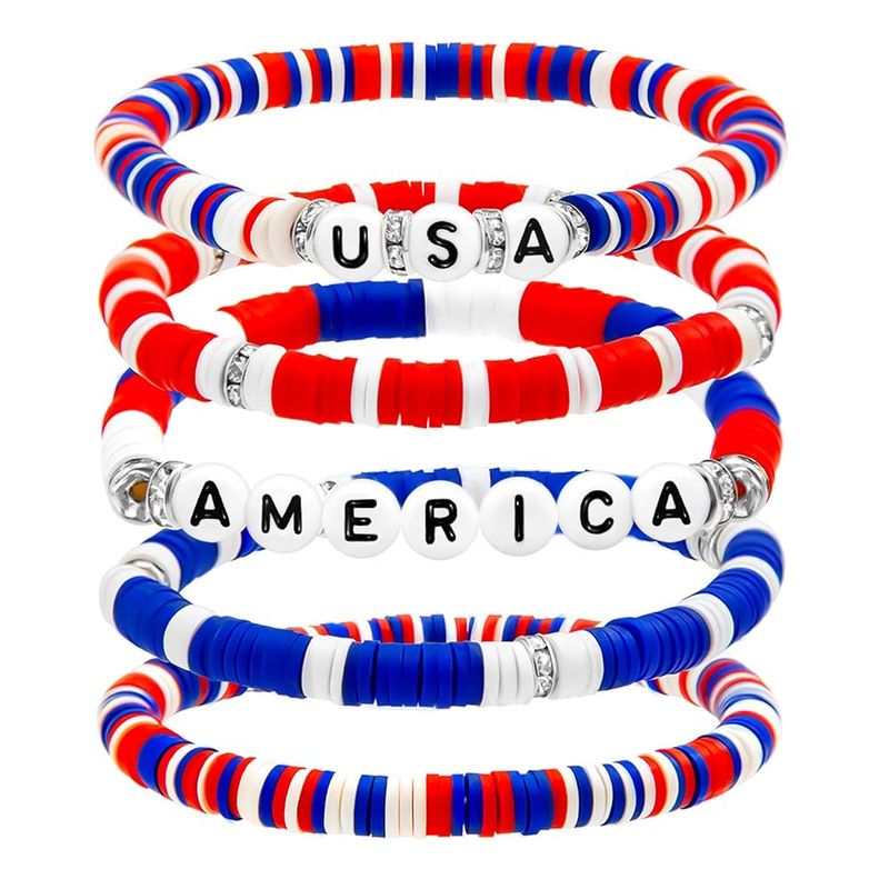 Red, White, and Blue Bracelets