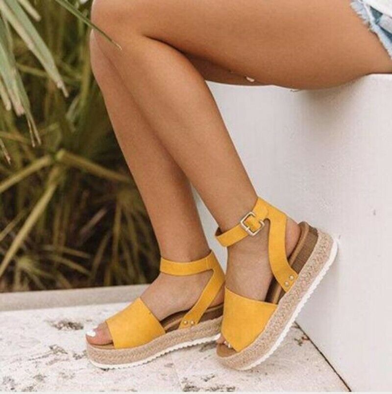 Sunshine Yellow Platform Espadrilles