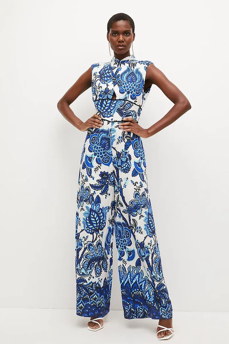 Printed Palazzo Jumpsuit