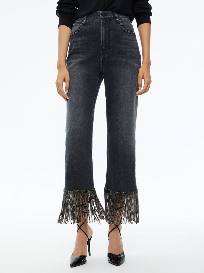 Fringe Hem Jeans