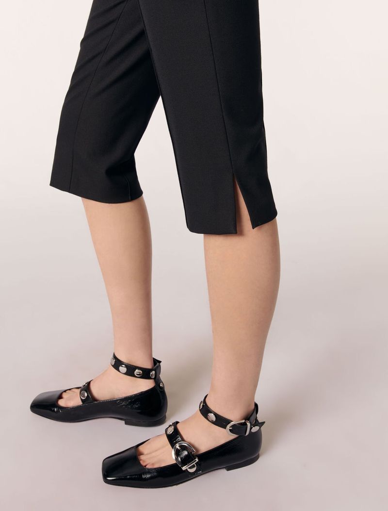 Ballet Flats With Ankle Straps