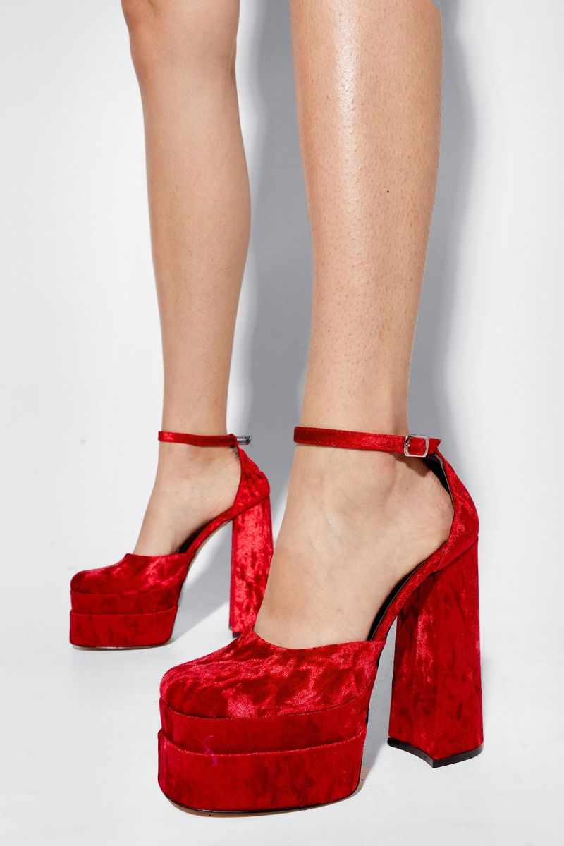 Vintage Velvet Platforms