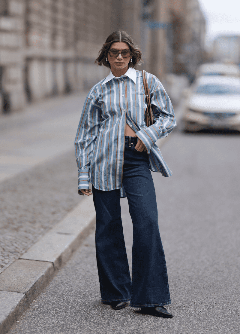 Multi-Directional Striped Blouse