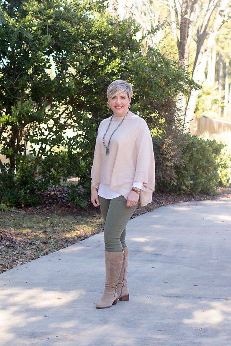 Poncho and Tall Boots