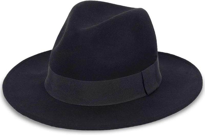 Wide-Brim Wool Fedora