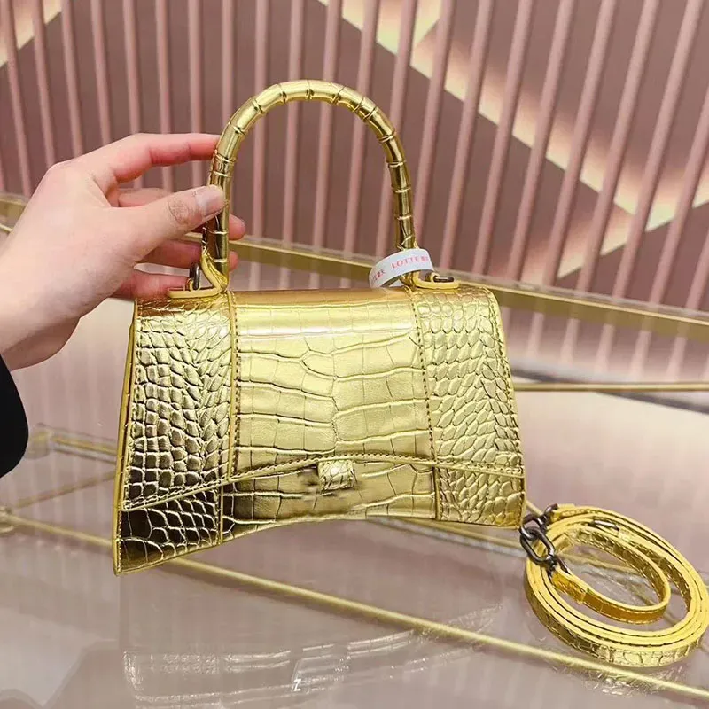 Croc-Embossed Clutch