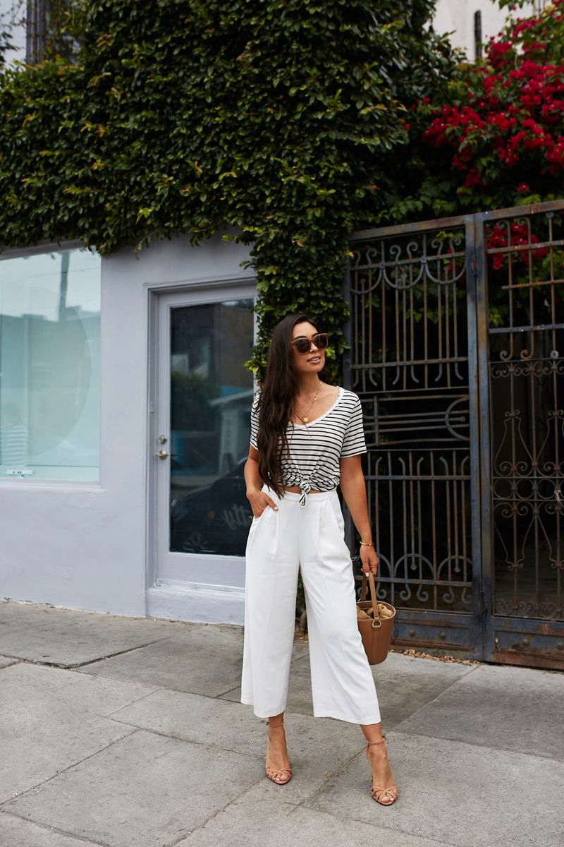Culottes and Striped Tee