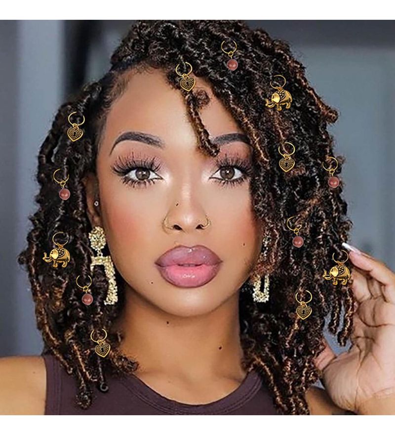 Spiral Curls with Hair Jewelry