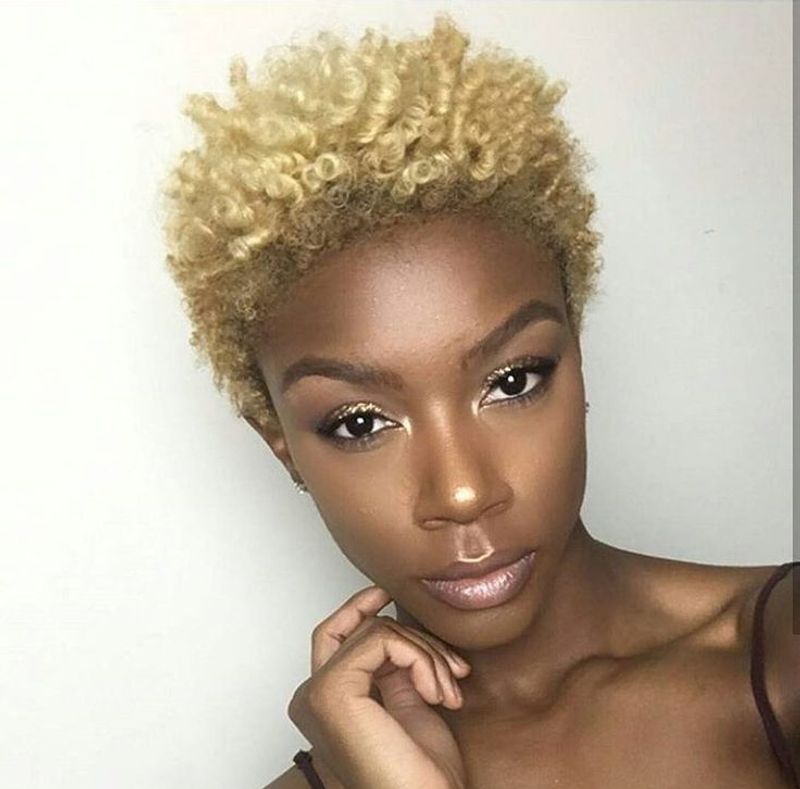 TWA with Platinum Blonde Tips