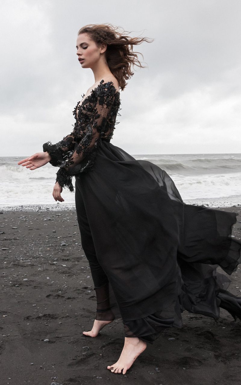 Dramatic Black Maxi Dress