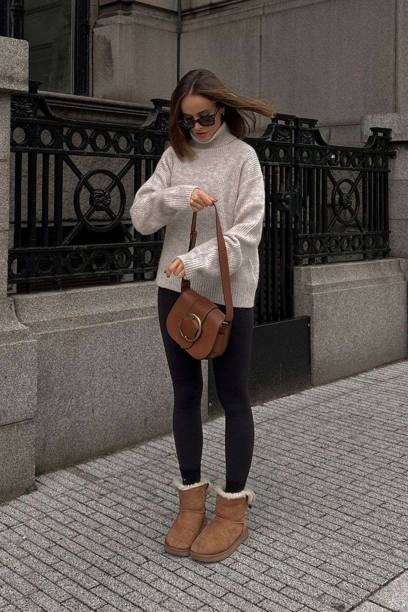 Slim Ankle Pants and Oversized Sweater