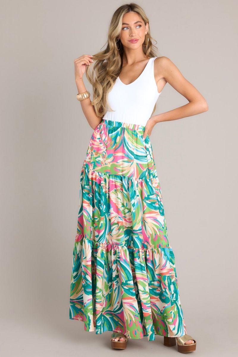 Tiered Maxi Skirt & Fitted Bodysuit