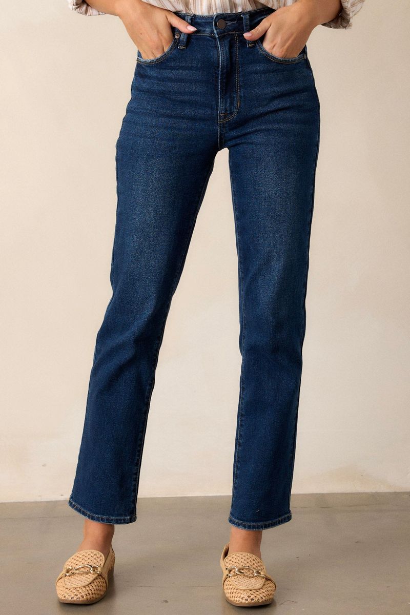 Dark-wash jeans pass the test
