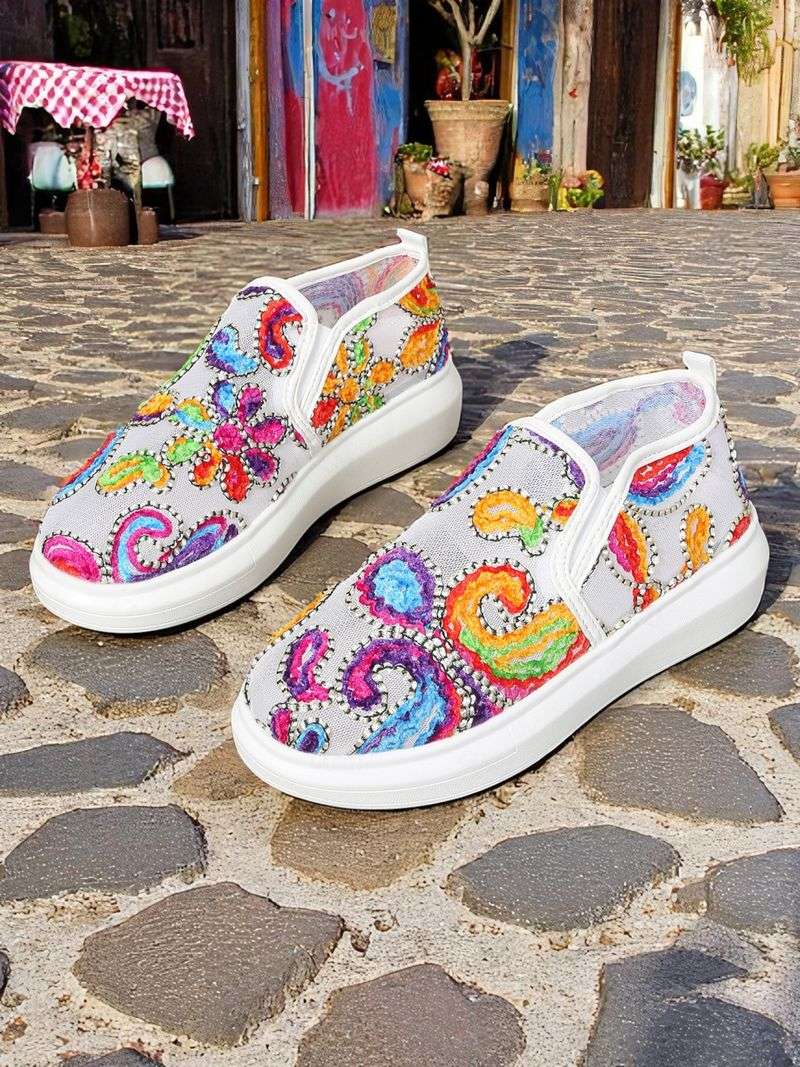Embroidered Slip-Ons