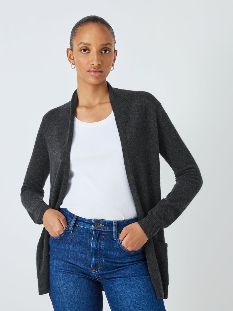 Charcoal Cashmere Cardigan