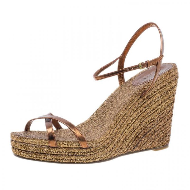 Bronze Espadrille Wedges