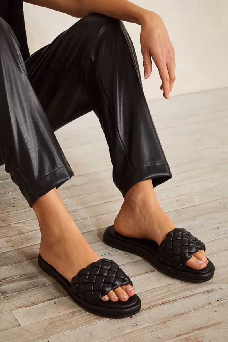 Braided Leather Slides