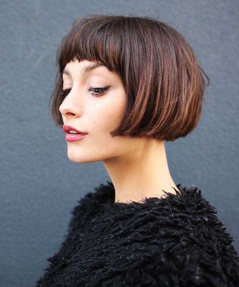 The Blunt Bob With Bangs