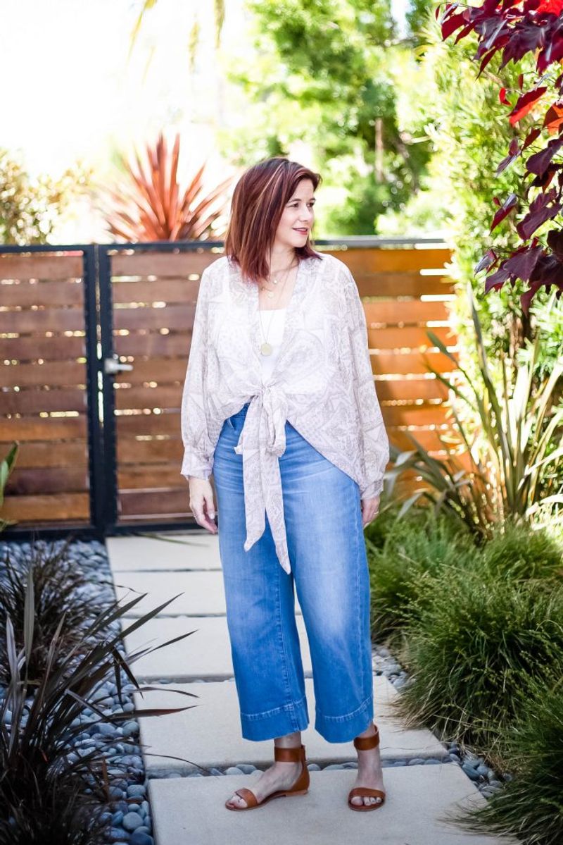 Cropped Wide-Leg Pants