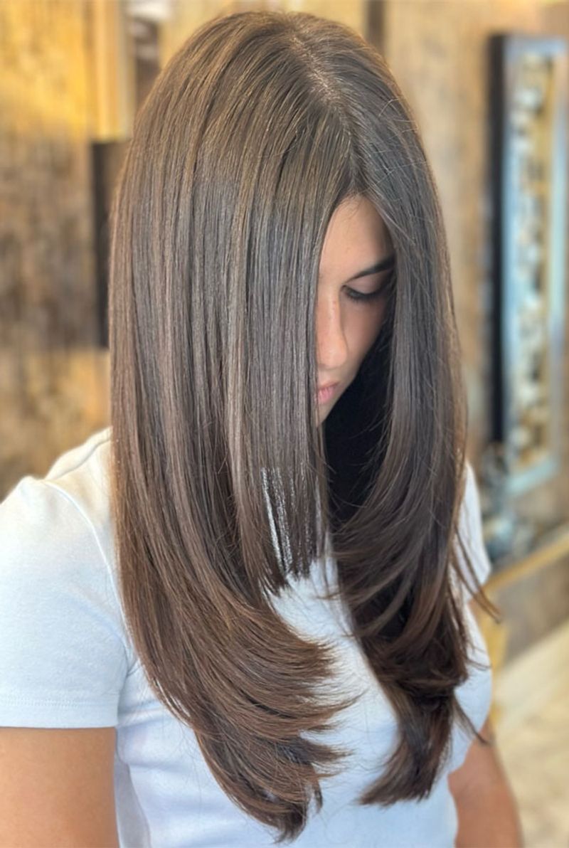 The Sleek Layered Straight Cut