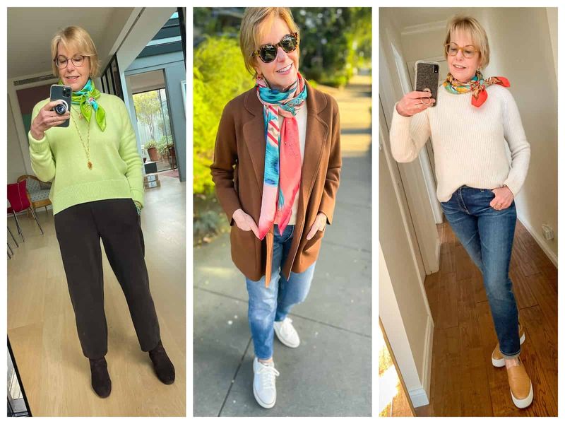 Colorful Scarf & Neutral Base