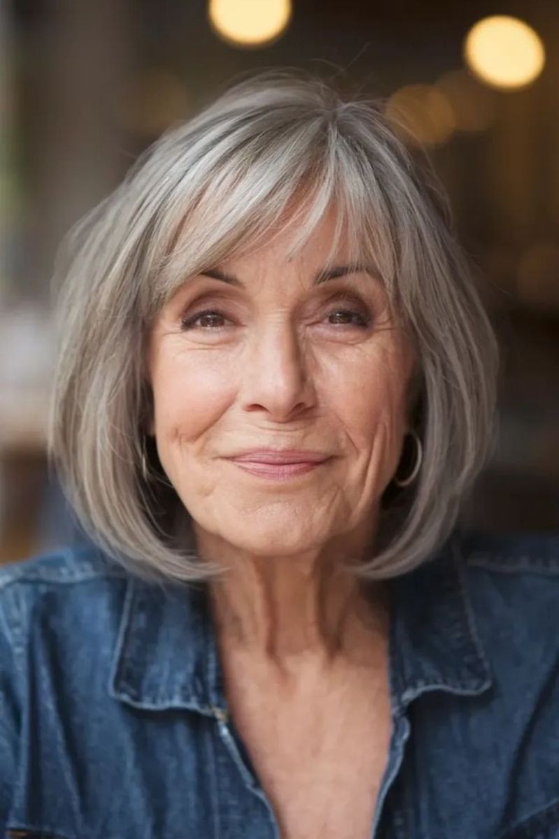 Layered Bob with Side-Swept Bangs