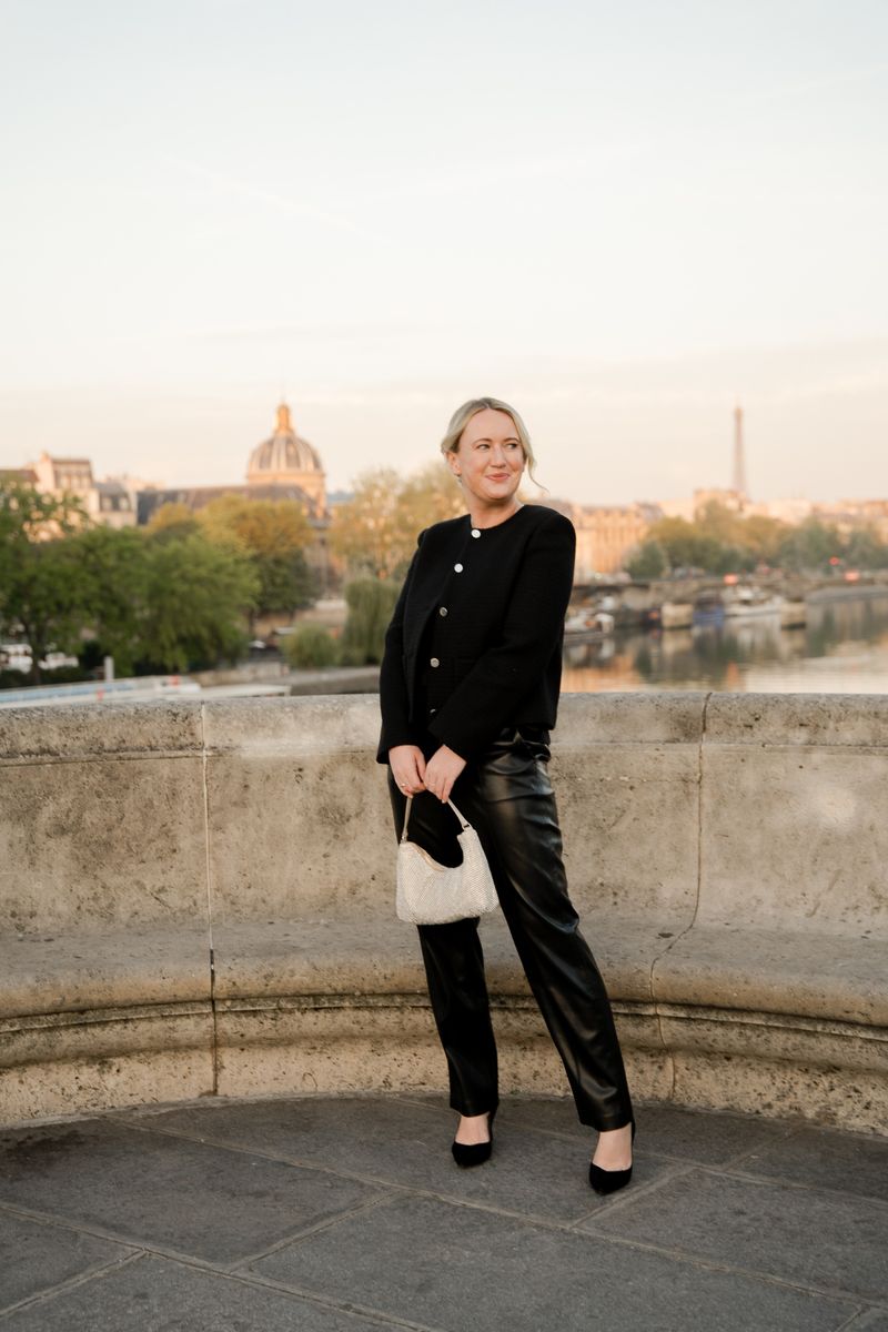 Leather Pants With Casual Knits