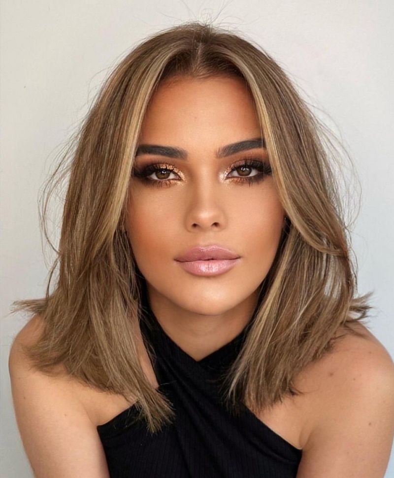 Blunt Lob with Subtle Layers
