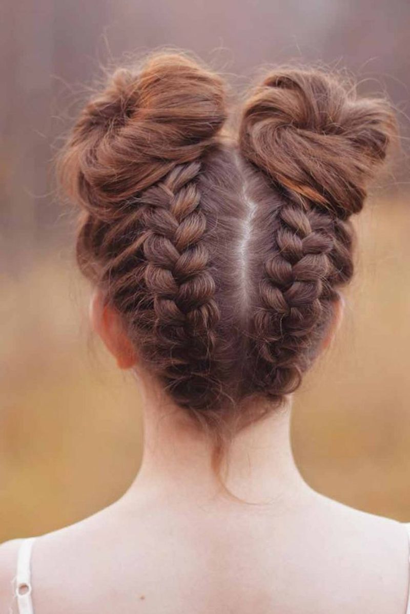The Braided Space Buns